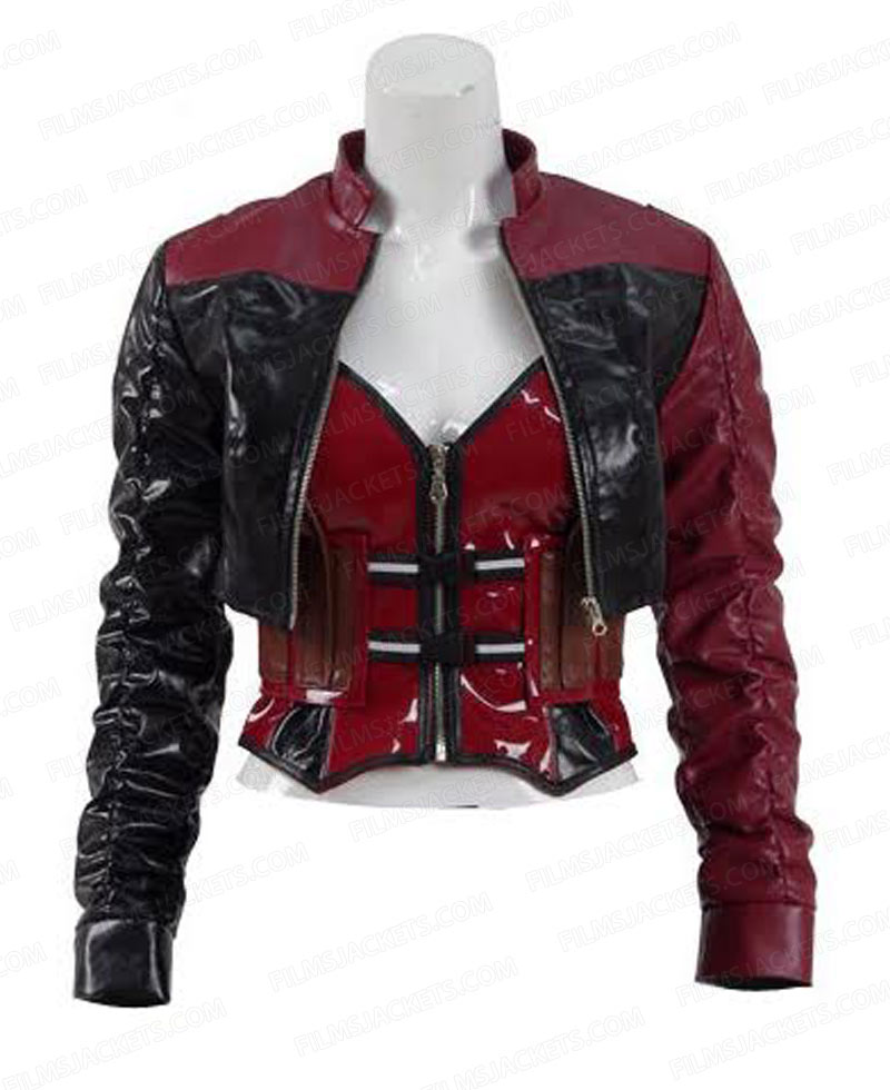 Injustice 2 Harley Quinn Leather Jacket with Vest