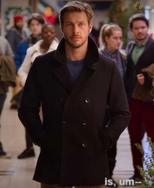 Holidate Luke Bracey Wool Peacoat