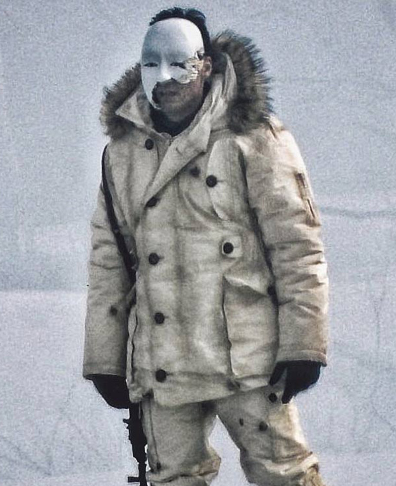 James Bond 25 Masked Villain White Coat