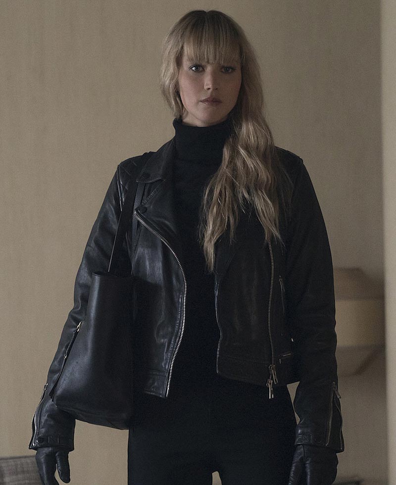 Red Sparrow Dominika Egorova Leather Jacket