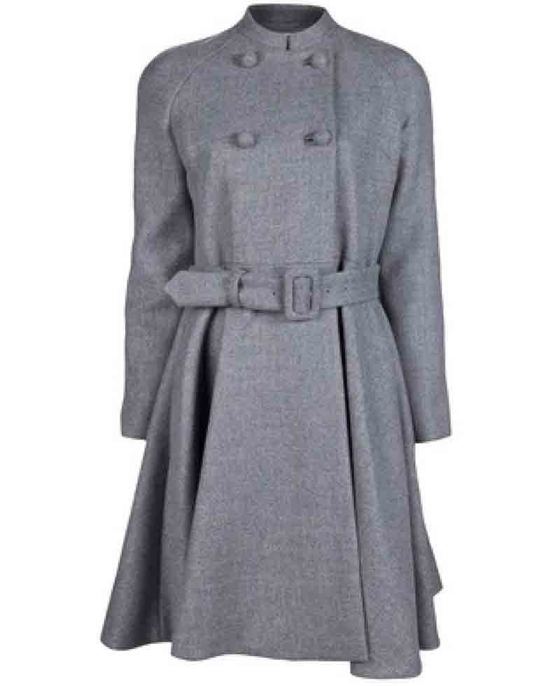 Jennifer Lopez Wool Belted Coat