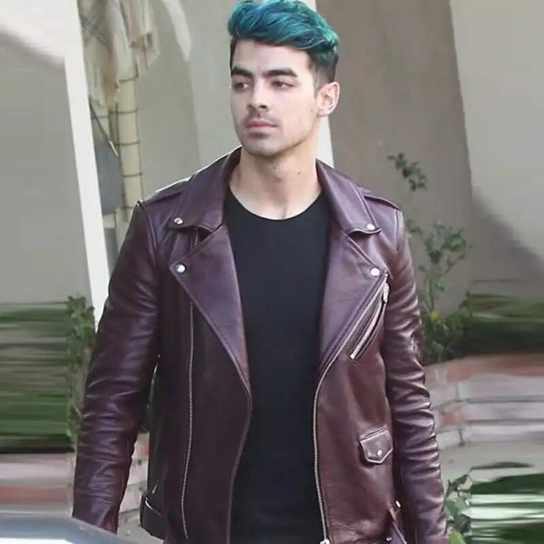 Joe Jonas Burgundy Jacket