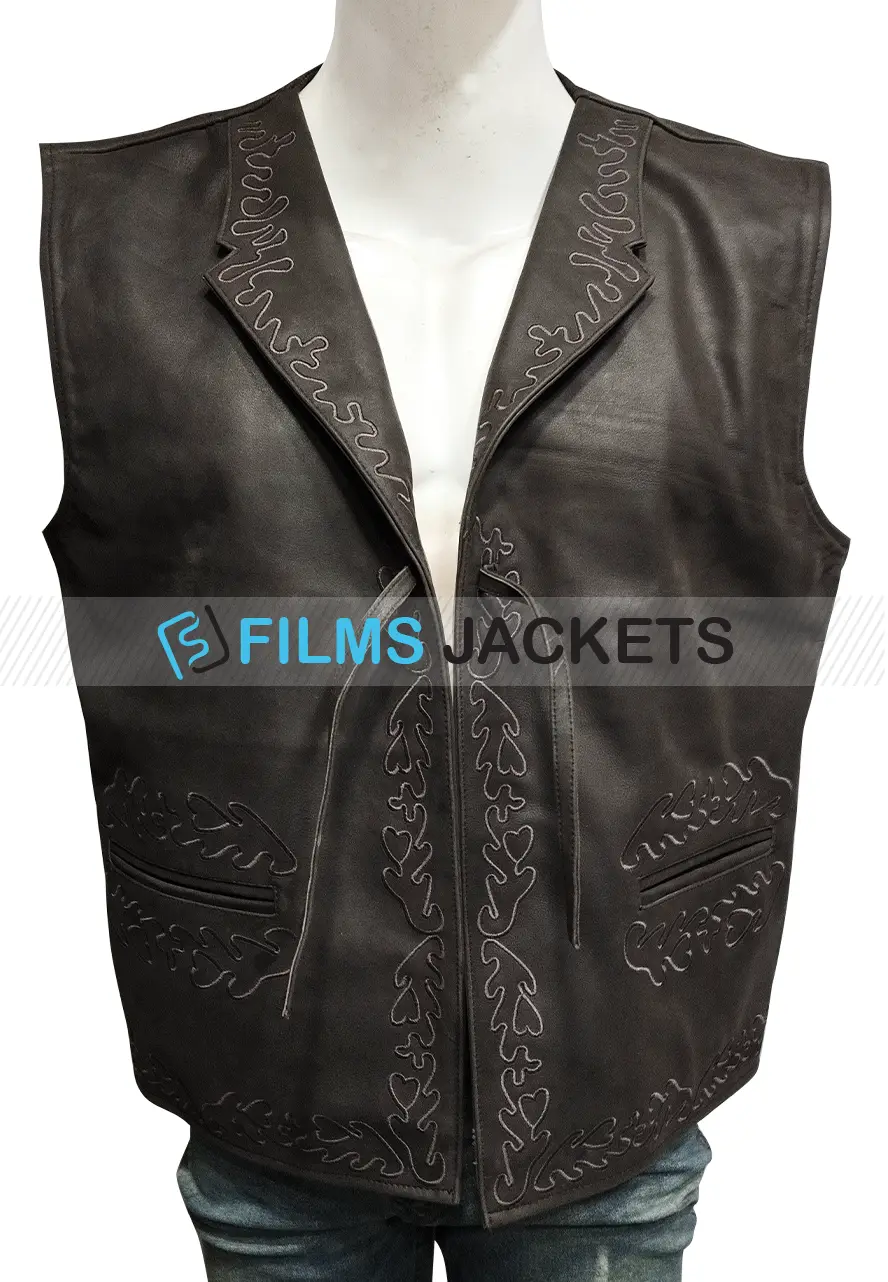 Big Jake Jacob Mccandles Brown Leather Vest