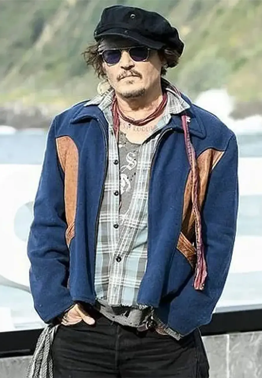 Johnny Depp Blue Wool Jacket