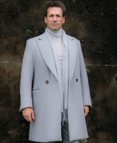 Jon Hamm Good Omens Grey Coat