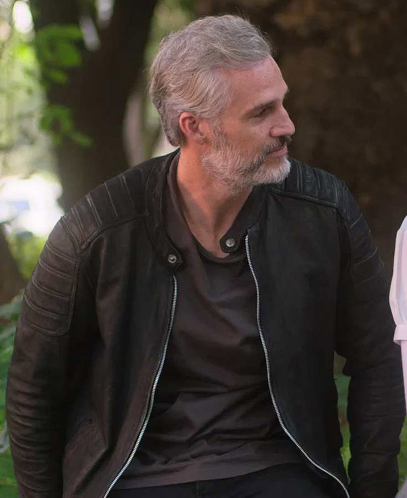 Juan Pablo Medina Dad Wanted Black Leather Jacket