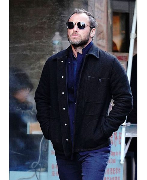 Jude Law The Rhythm Section Black Jacket