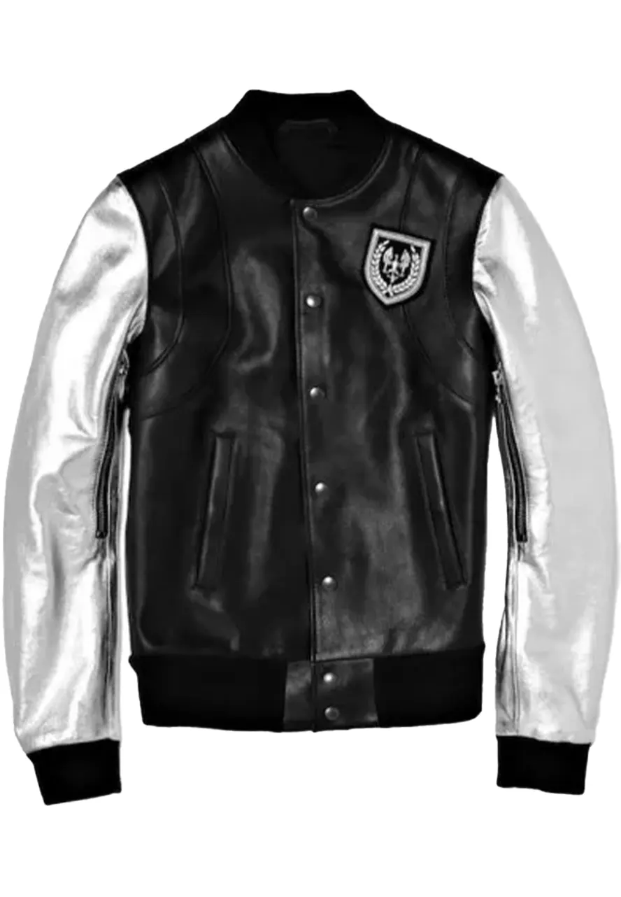 Justin Bieber Black And Silver Jacket