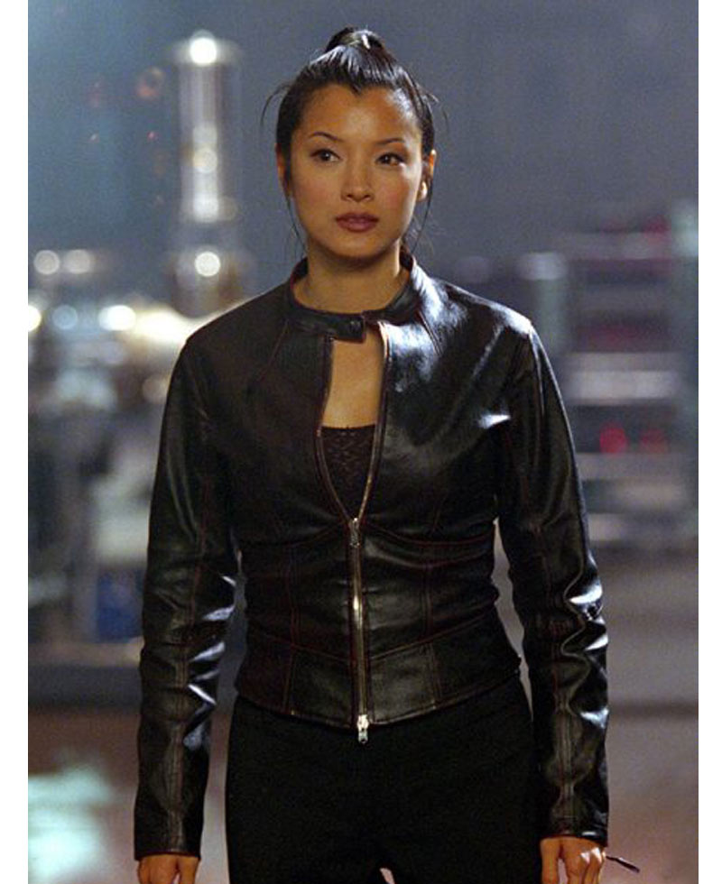 Kelly Hu Cradle 2 The Grave Black Leather Jacket