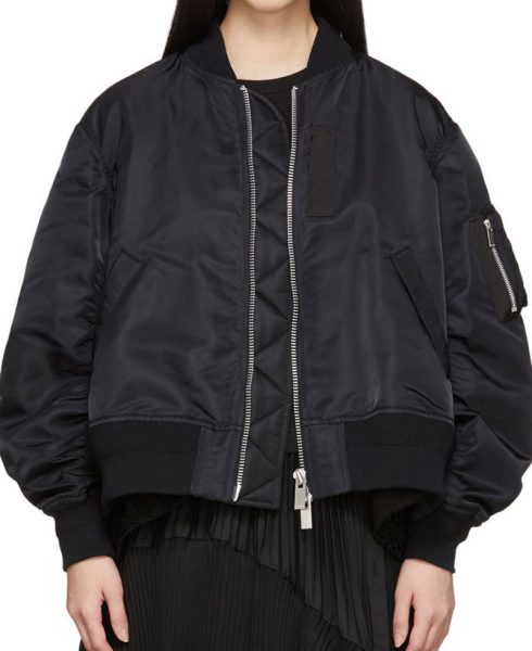 Killing Eve Jodie Comer Black Bomber Jacket