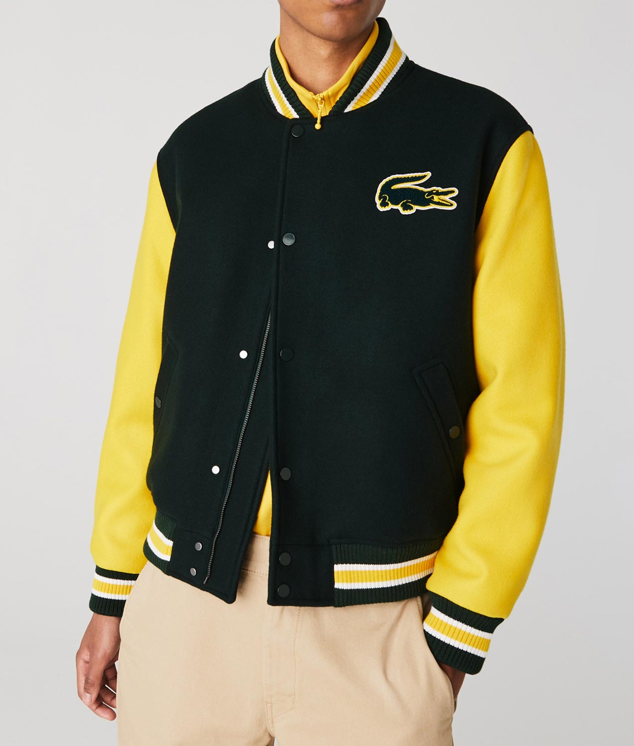 Lacoste Two Tone Green and Yellow Jacket