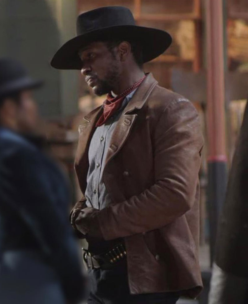 The Harder They Fall Lakeith Stanfield Brown Leather Jacket