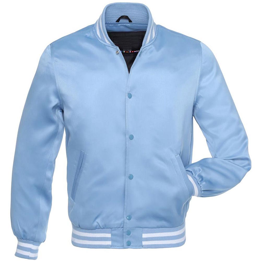 Light Baby Blue Varsity Jacket