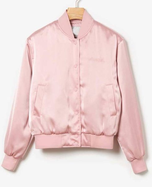 Lily Collins Emily in Paris Pink Bomber Jacket