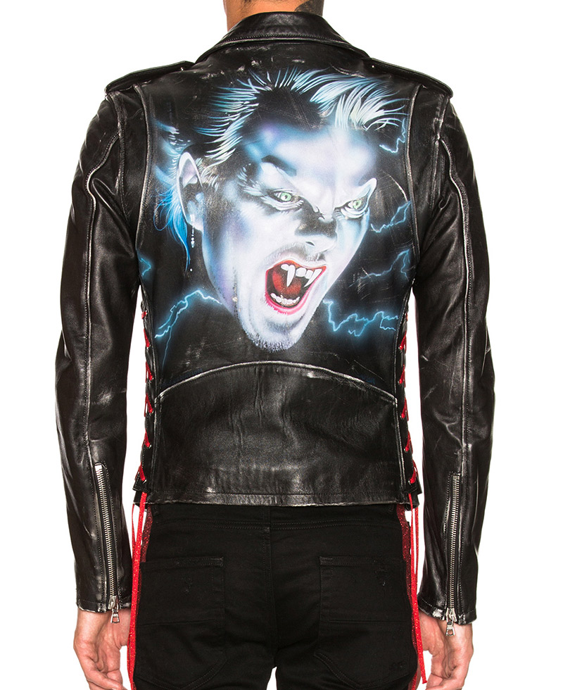Men's Lost Boys Motorcycle Black Leather Jacket