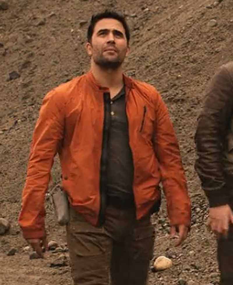 Ignacio Serricchio Lost in Space Orange Jacket