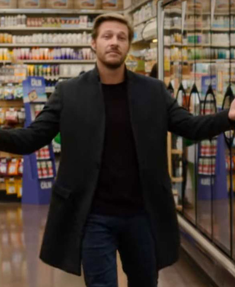Holidate Luke Bracey Wool Coat