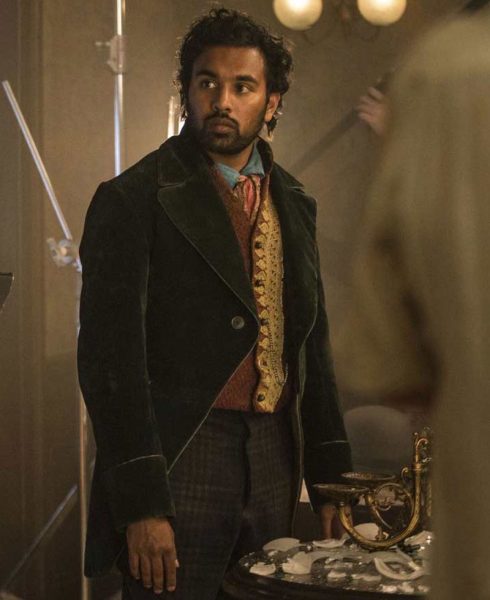 The Luminaries Himesh Patel Green Velvet Tailcoat
