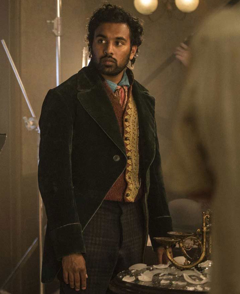 The Luminaries Himesh Patel Green Velvet Tailcoat