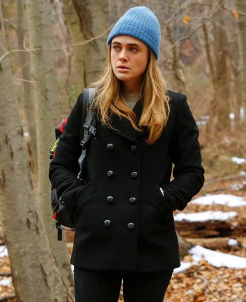 Manifest Melissa Roxburgh Black Peacoat