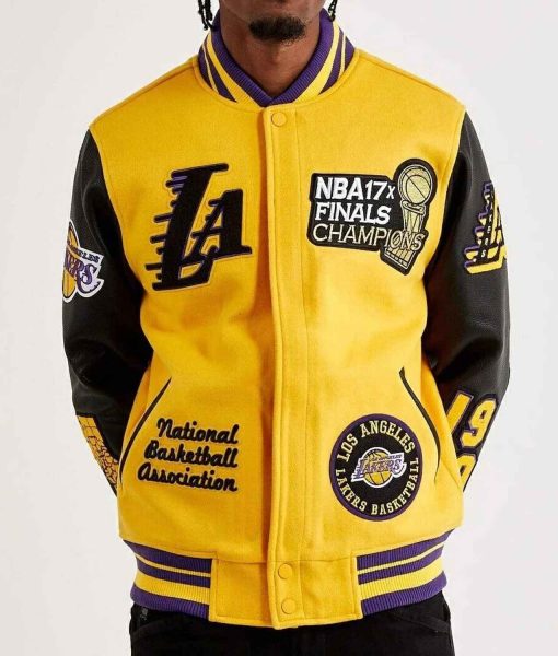 Mash Up Los Angeles Lakers Varsity Jacket