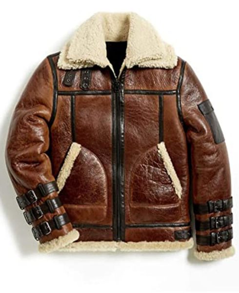 Men's B3 Aviator Shearling Brown Leather Jacket