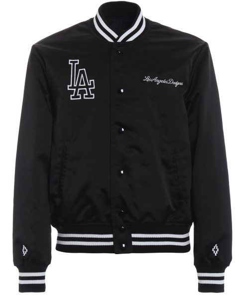 Men's Los Angeles Dodgers Black Satin Jacket