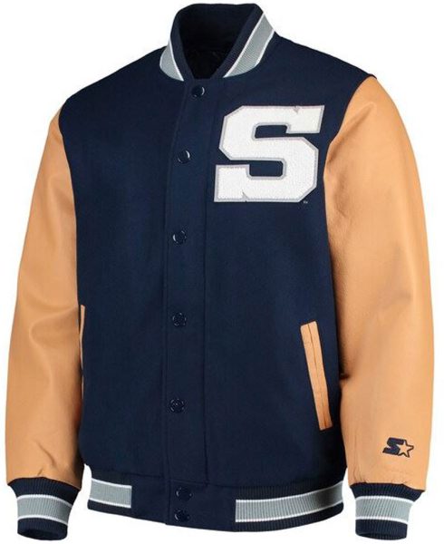 Men's Penn State Navy Blue Bomber Jacket