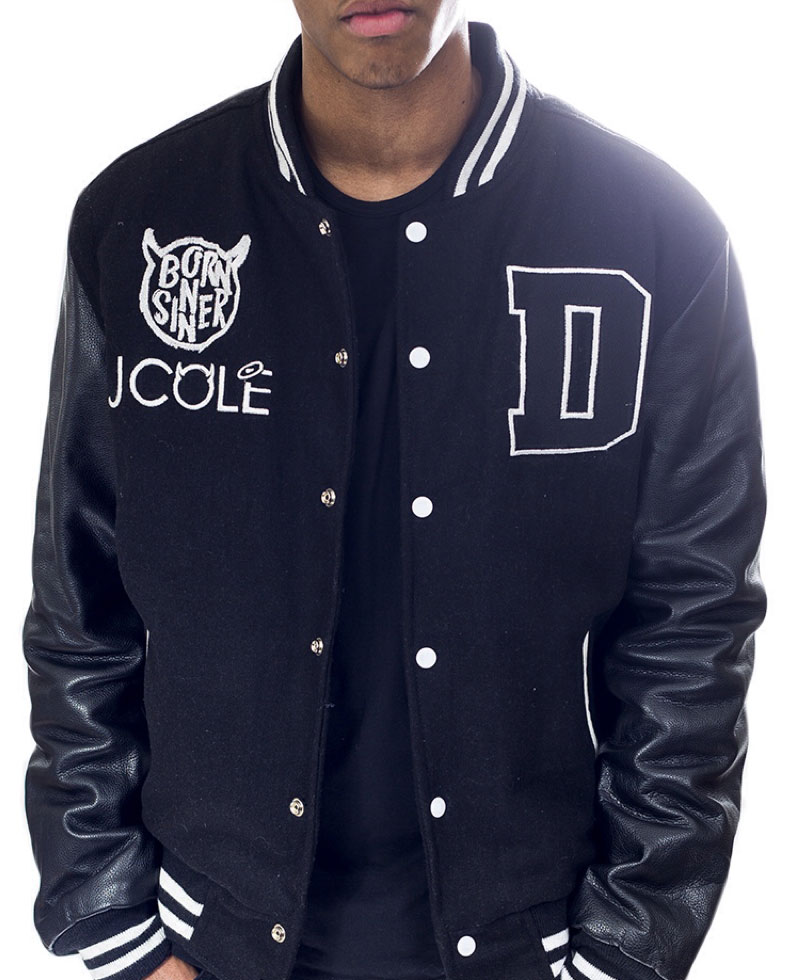 Men's Dreamville J Cole Born Sinner Varsity Bomber Jacket