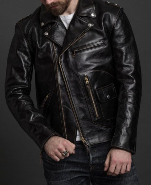 Men's Cow-Hide Black Leather Rider's Motorcycle Jacket