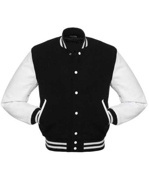 Men's FJV01 Bomber Black and White Jacket