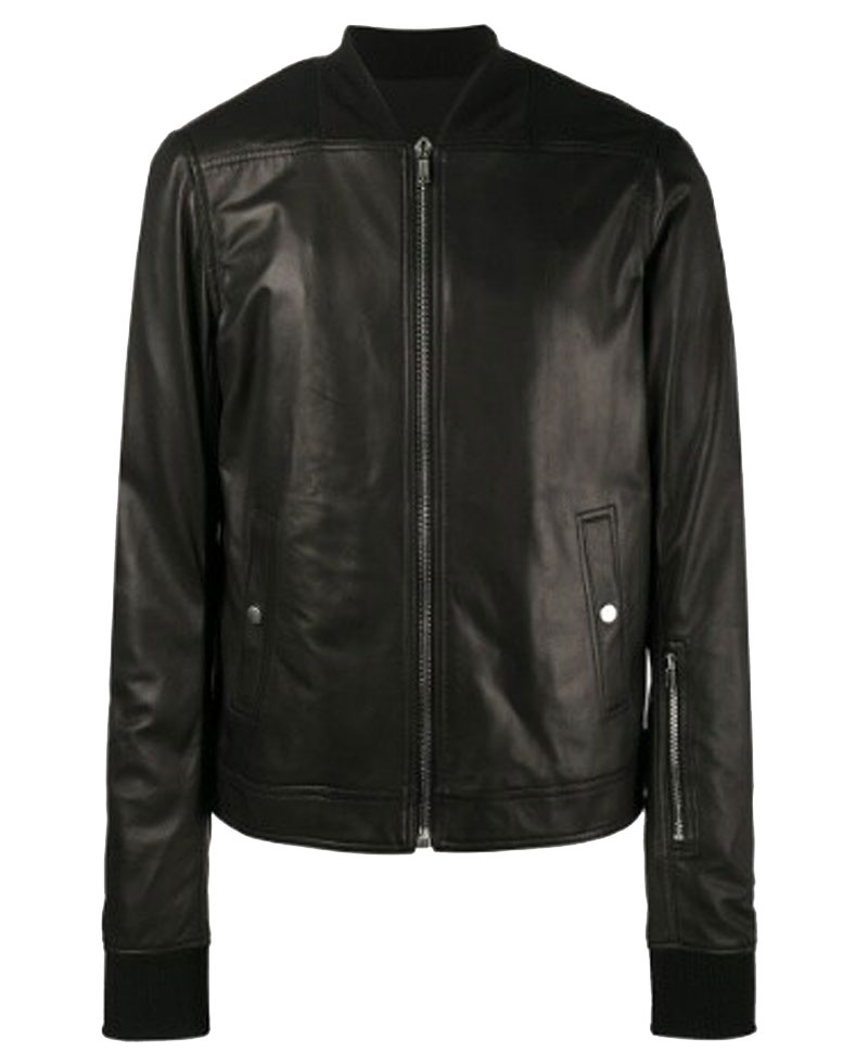 Men's Rick Owens Flight Bomber Leather Jacket
