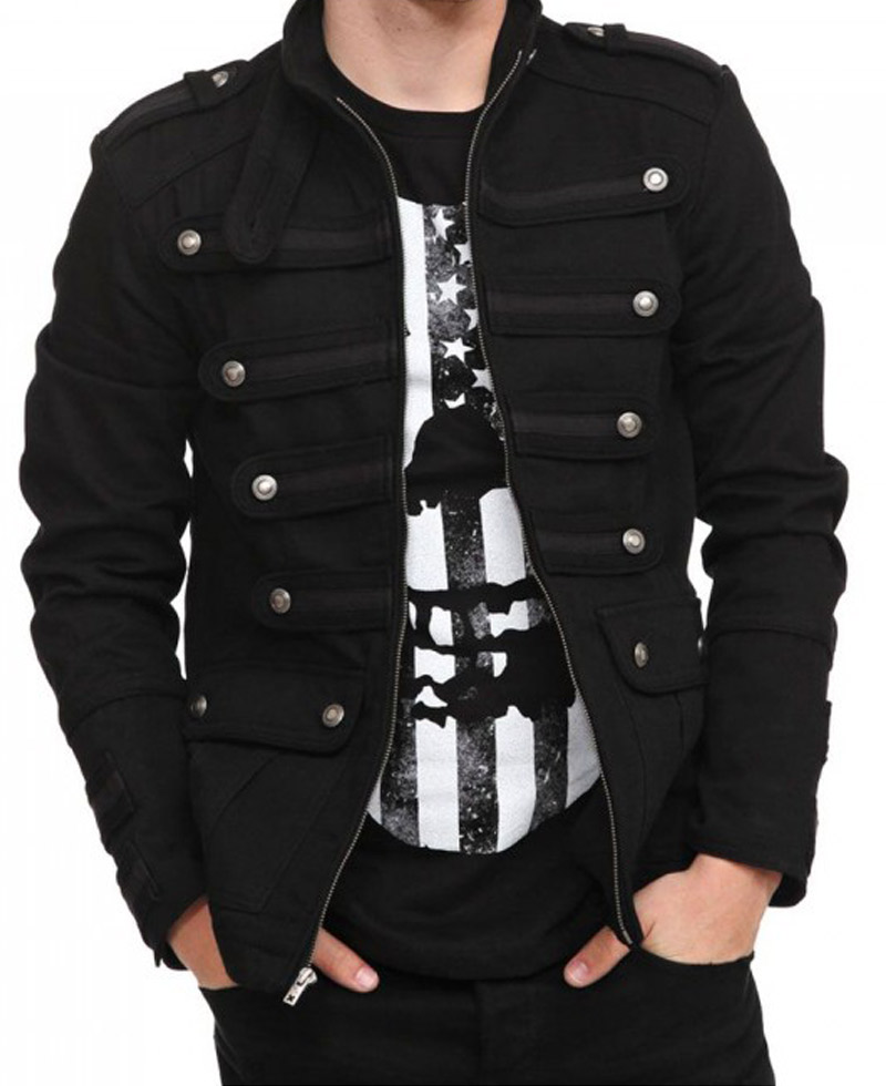 Men's Steampunk Black Marching Band Jacket