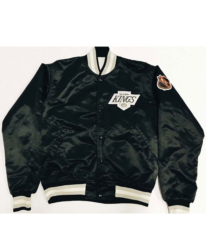 Men's LA Kings Starter Bomber Satin Jacket