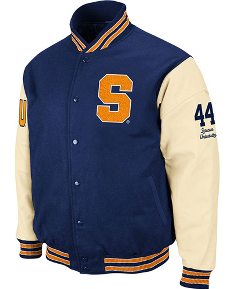 Men's Syracuse Blue Varsity Jacket
