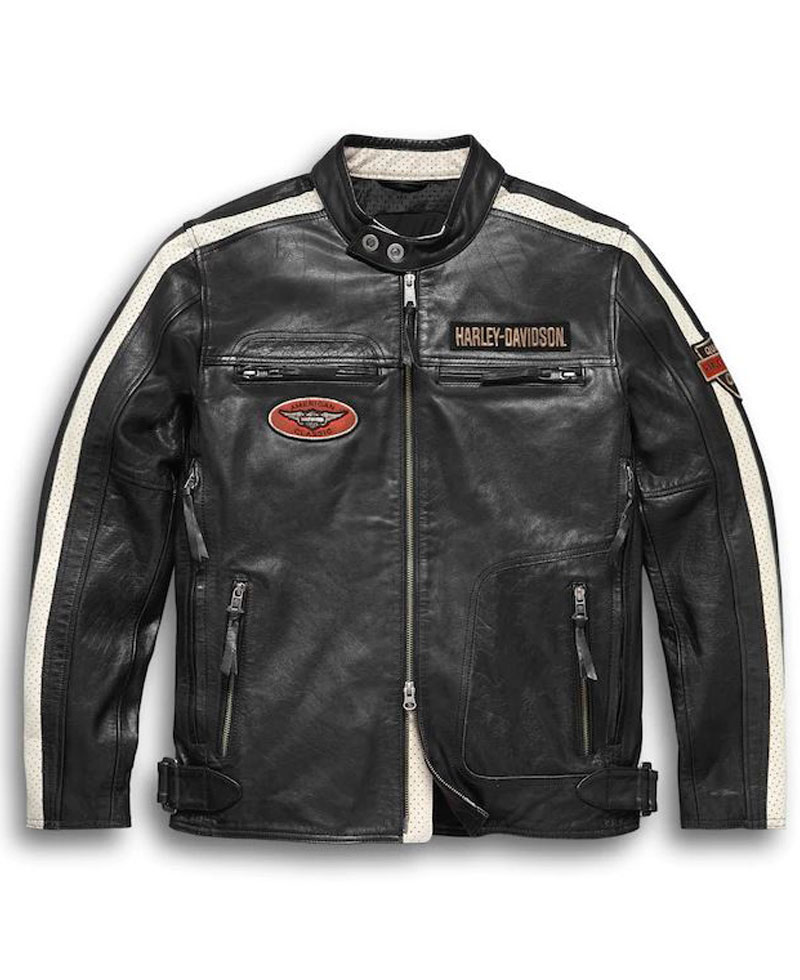 Men's Motorcycle Harley Davidson Command Black Leather Jacket