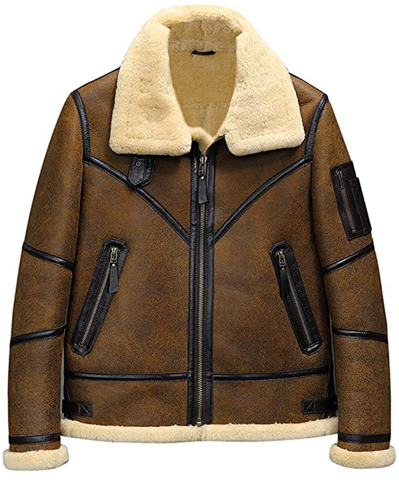 Men's Flight B3 Shearling Bomber Leather Jacket
