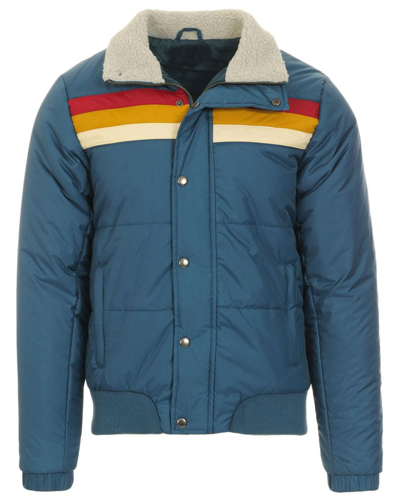 Men's 1970s Ski Jacket with Fur Collar