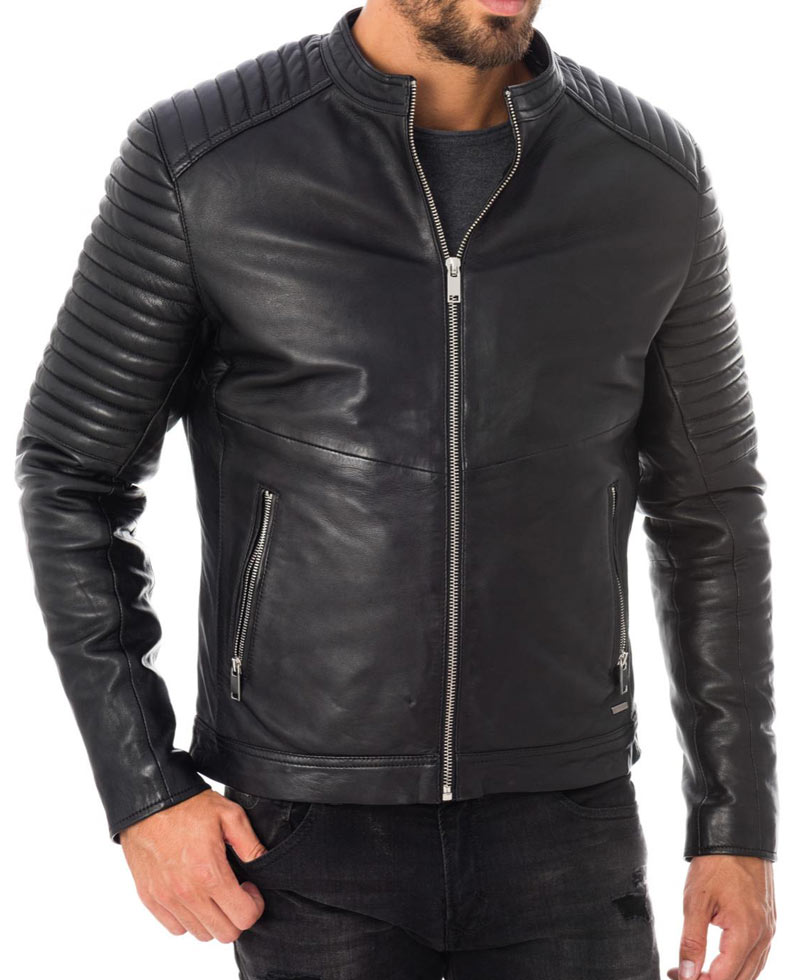 Men's Padded Sleeves and Shoulder Jacket
