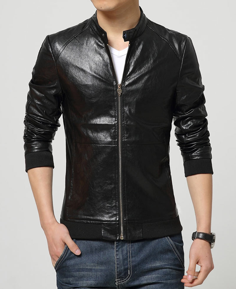Men's Slim Fit Snap Tab Collar Casual Wear Jacket
