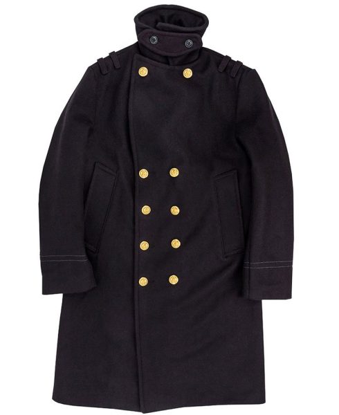 Men's Navy Bridge Double Breasted Coat