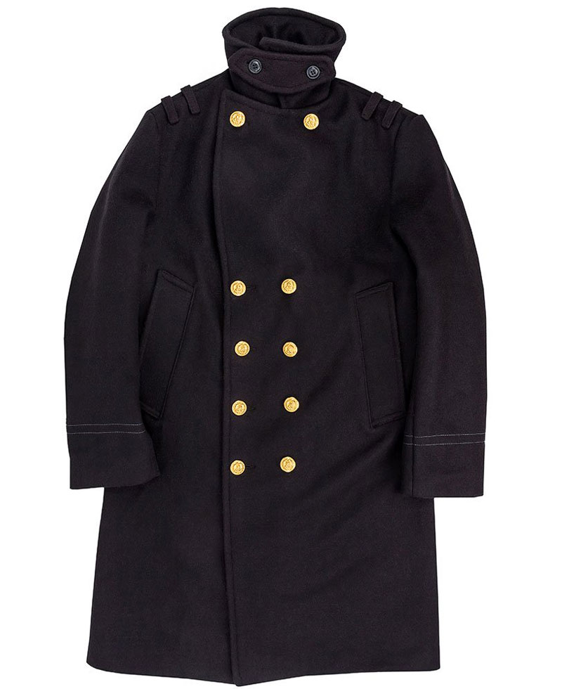 Men's Navy Bridge Double Breasted Coat