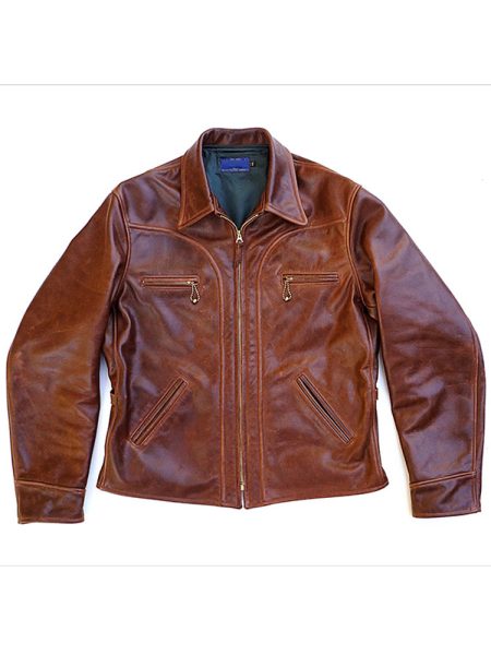 Men's Monarch Vintage Waxed Brown Leather Jacket