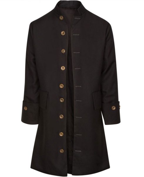 Men's Civilian Militia Colonial Black Coat