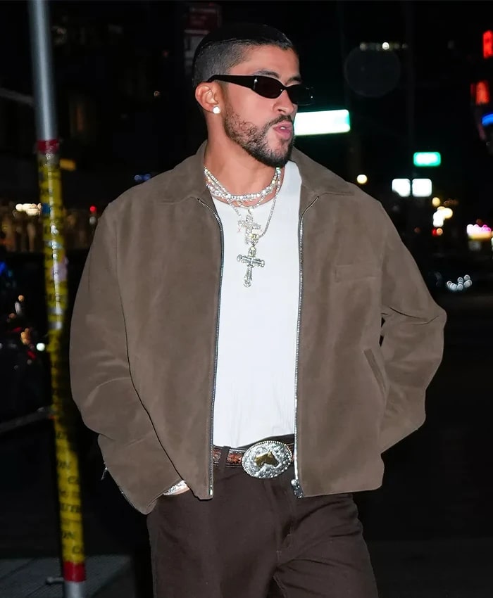 Met Gala Bad Bunny Brown Jacket