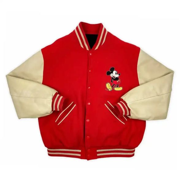 Mickey Mouse Varsity Red Jacket