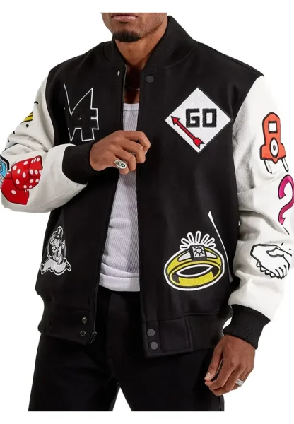 mills monopoly varsity jacket