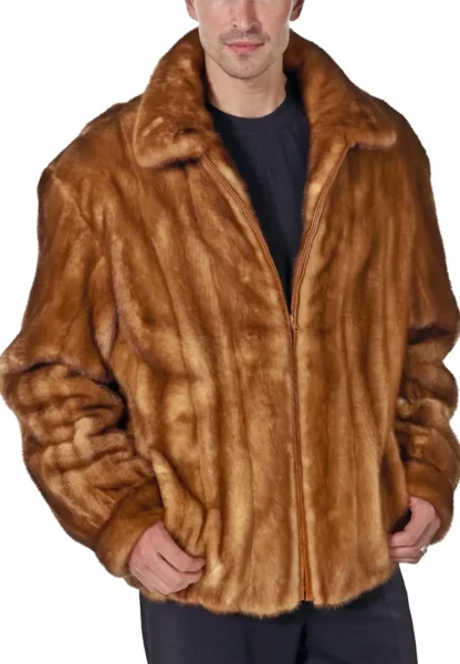 Mink Fur Winter Brown Jacket