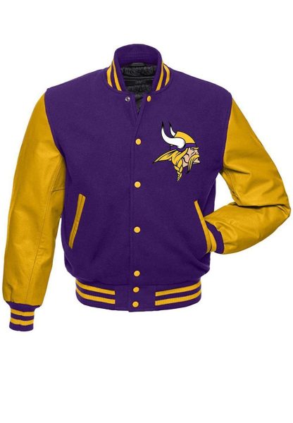 Minnesota Vikings Purple Varsity Jacket