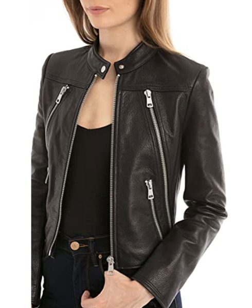 Shadowhunters Season 03 Katherine Mcnamara Biker Leather Jacket
